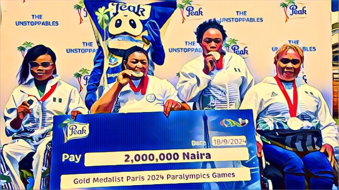 Nigerian para powerlifters Peak Milk