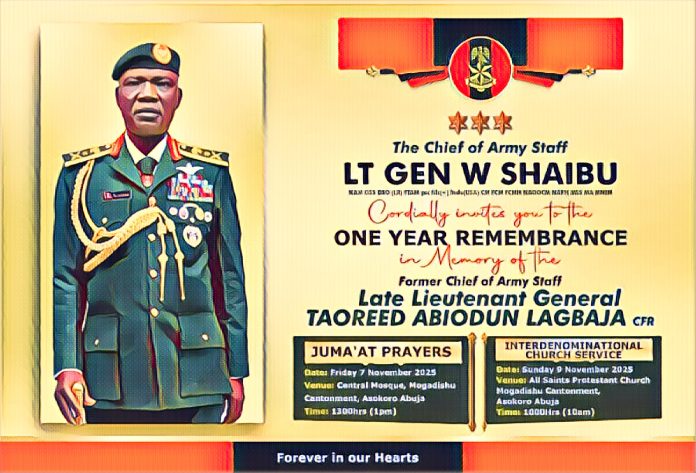 Nigerian Army Honors Late Chief Lt.-Gen. Lagbaja